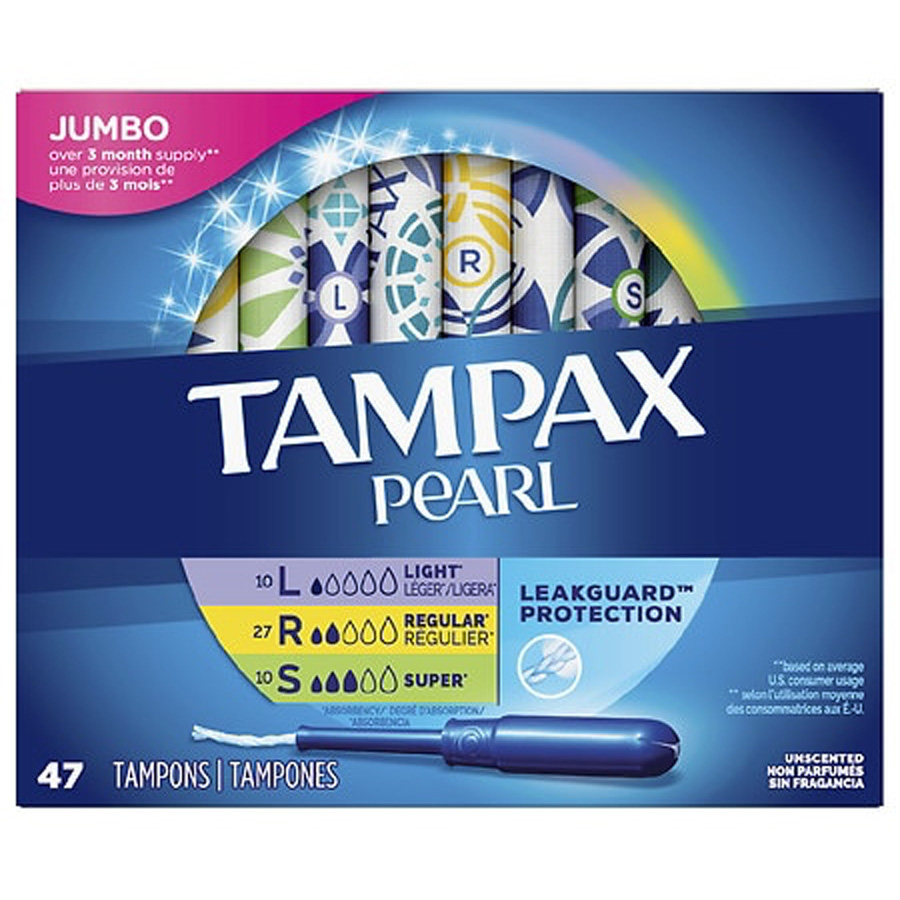 TAMPAX PEARL 47 CT LIGHT 10 27 EG 10 SUPER