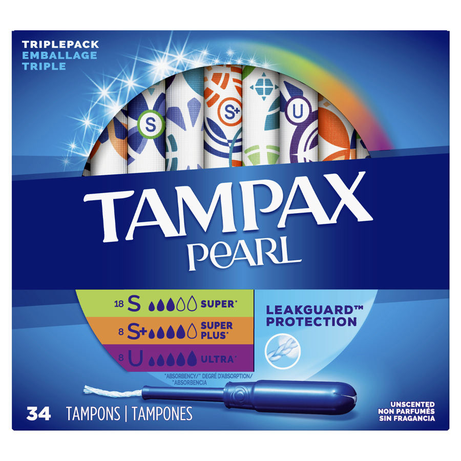 TAMPAX PEARL TAMPON 34 CT 18 SUPER 8 SUPER PLUS 8 ULTRA