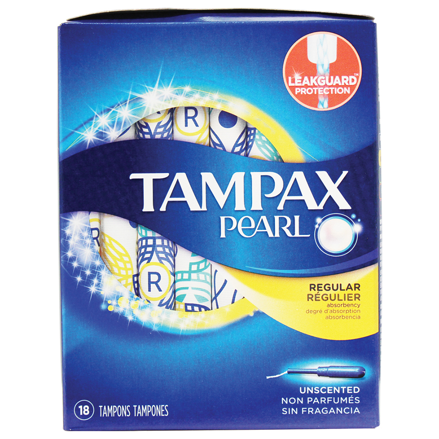 TAMPAX PEARL TAMPONS 18 CT REG UNSCENTED
