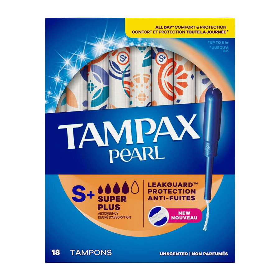 TAMPAX PEARL TAMPONS 18 CT SUPER PLUS UNSCENTED