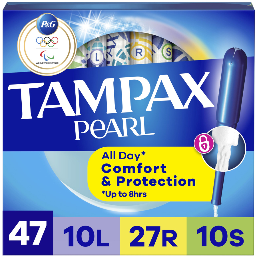 TAMPAX PEARL TAMPONS 47 CT LRS TRIPLE PACK UNSCENTED