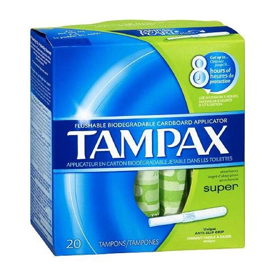 TAMPAX TAMPON 20 CT SUPER UNSCENTED