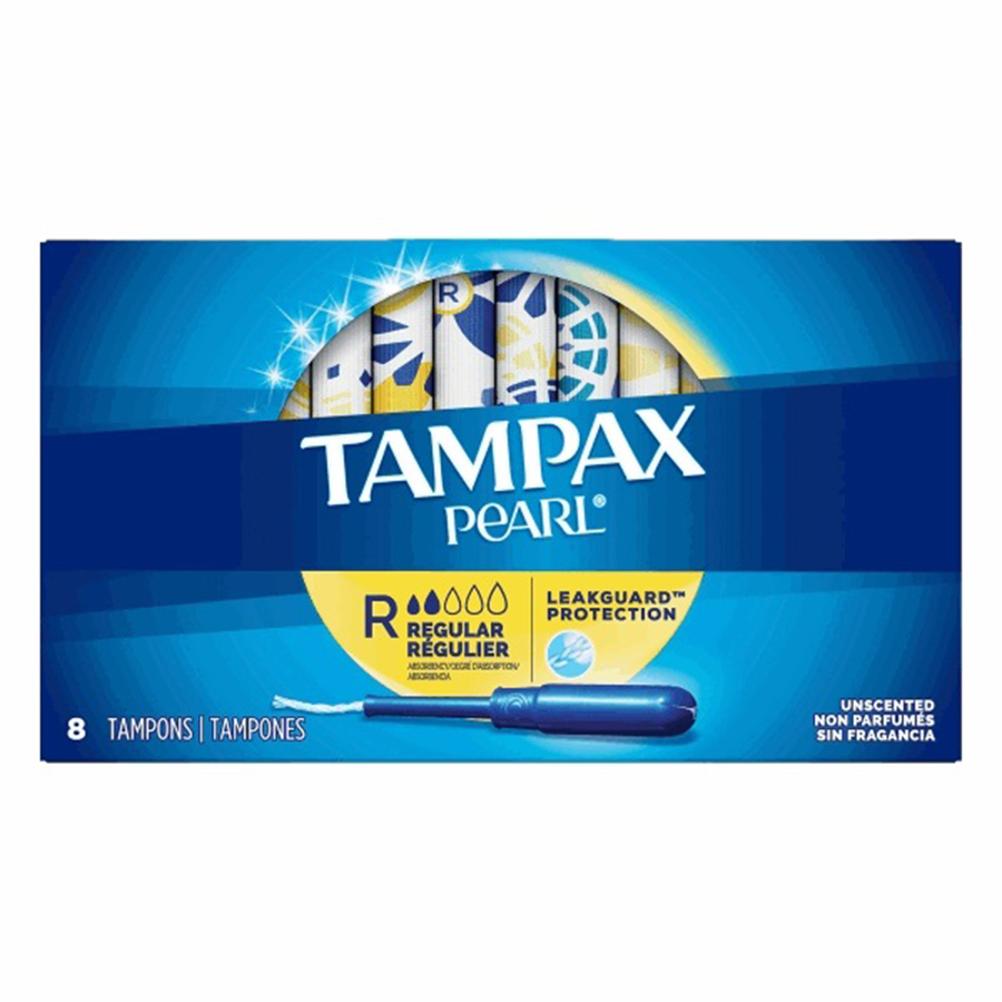 TAMPAX TAMPON 8 CT PEARL REGULAR UNCENTED