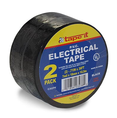 TAPE IT PVC ELECTRICAL TAPE 0.71 X36 FT 2 CT