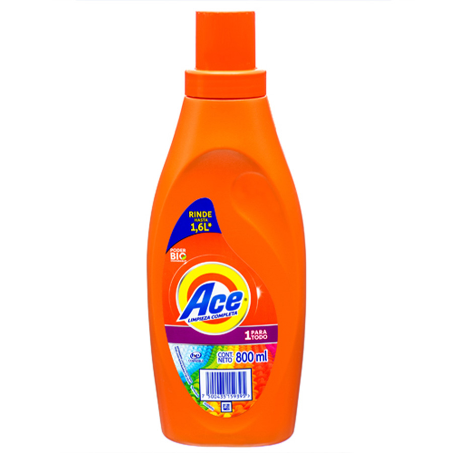 ACE LIQUID DETERGENT 800 ML LIMPIEZA COMPLETA
