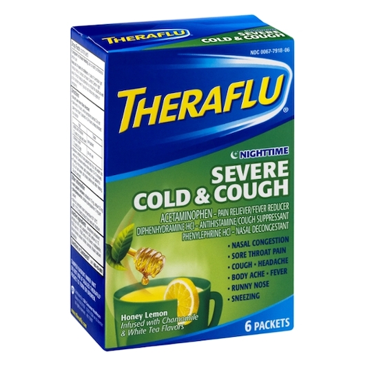THERAFLU COLD & COUGH POWDER 6 CT NIGHTTIME SEVERE