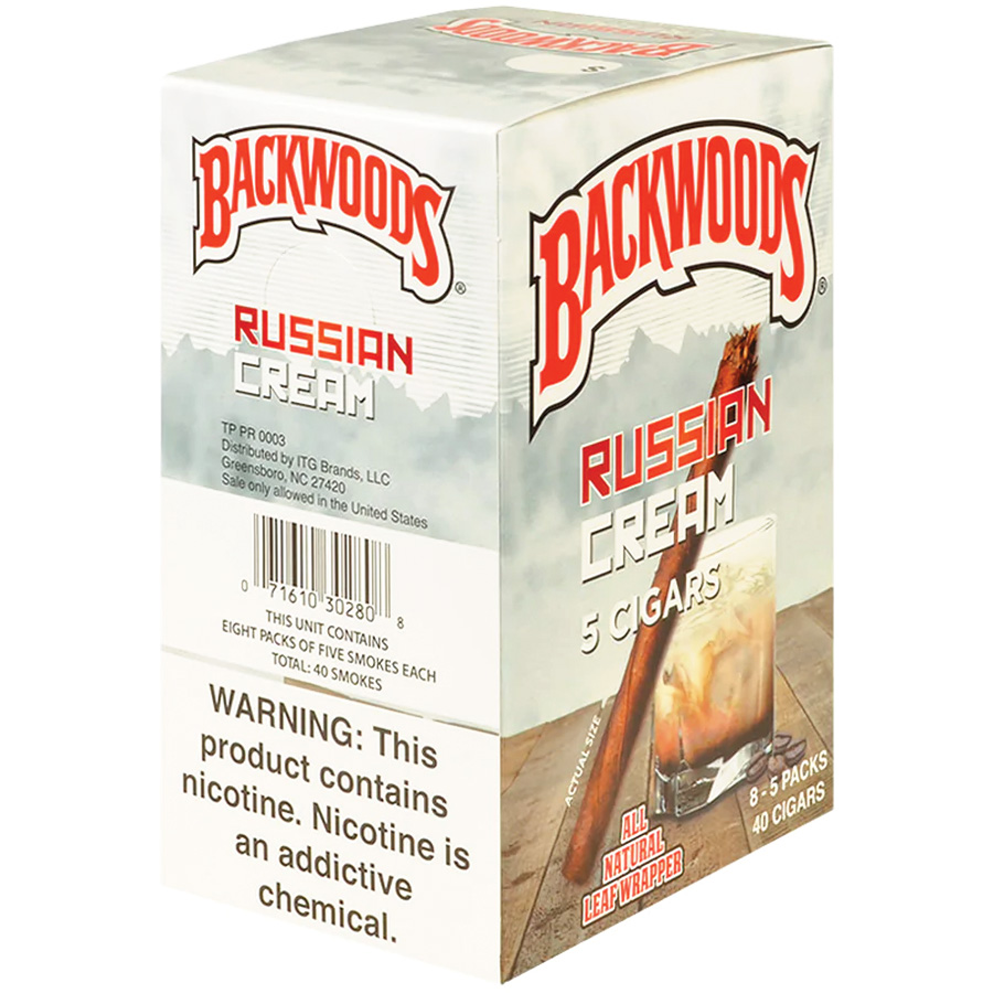 BACKWOODS CIGARS 5 CT RUSSIAN CREAM