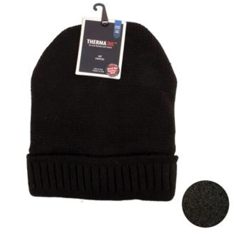 THERMAXXX MEN'S HAT 1 PK WITH FLEECE LINING