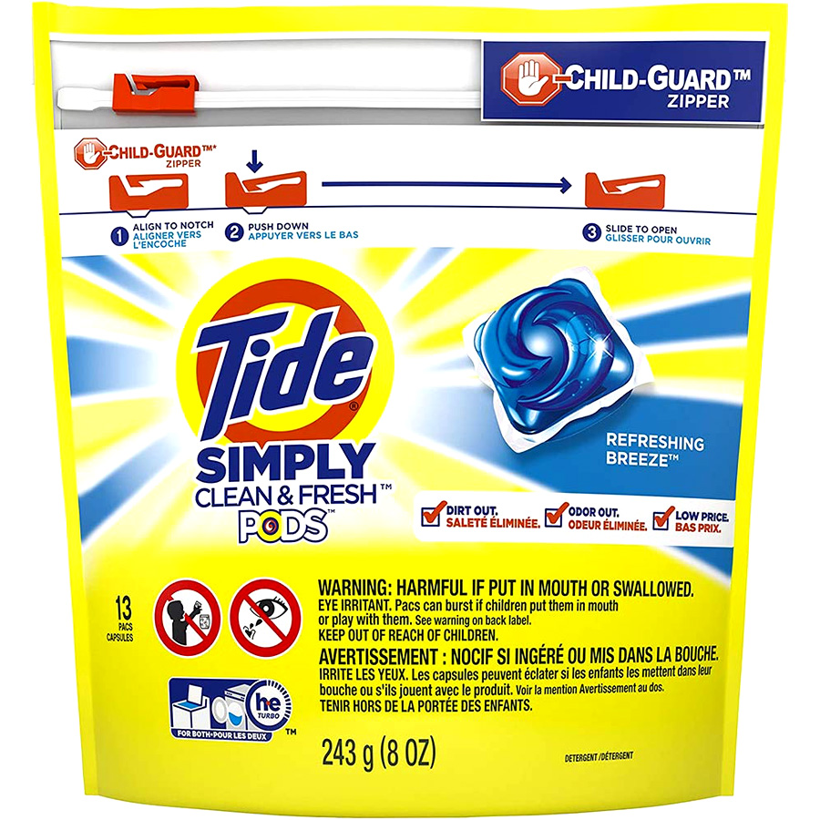 TIDE LAUNDRY PODS 13 CT SMPLY OXI
