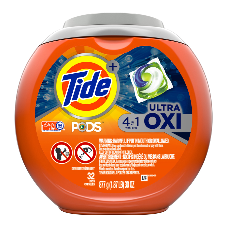 TIDE LAUNDRY PODS 32 CT ULTRA OXI B 4 IN 1 HE COMPATIBLE