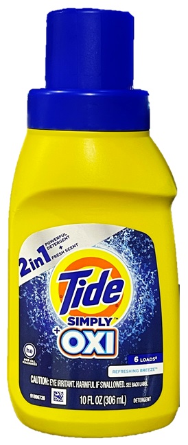 TIDE LIQUID DETERGENT 10 OZ SMPLY OXI 6 LOADS