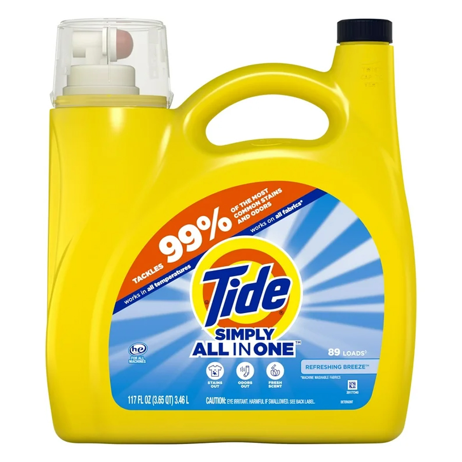 TIDE LIQUID DETERGENT 182 OZ (5.38 L) REFRESHING BREEZE