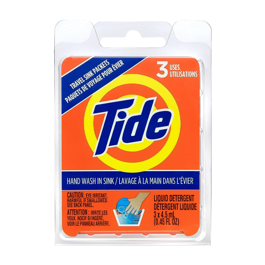 TIDE LIQUID DETERGENT 3 CT ORIGINAL SINK PACK TRAVEL SIZE