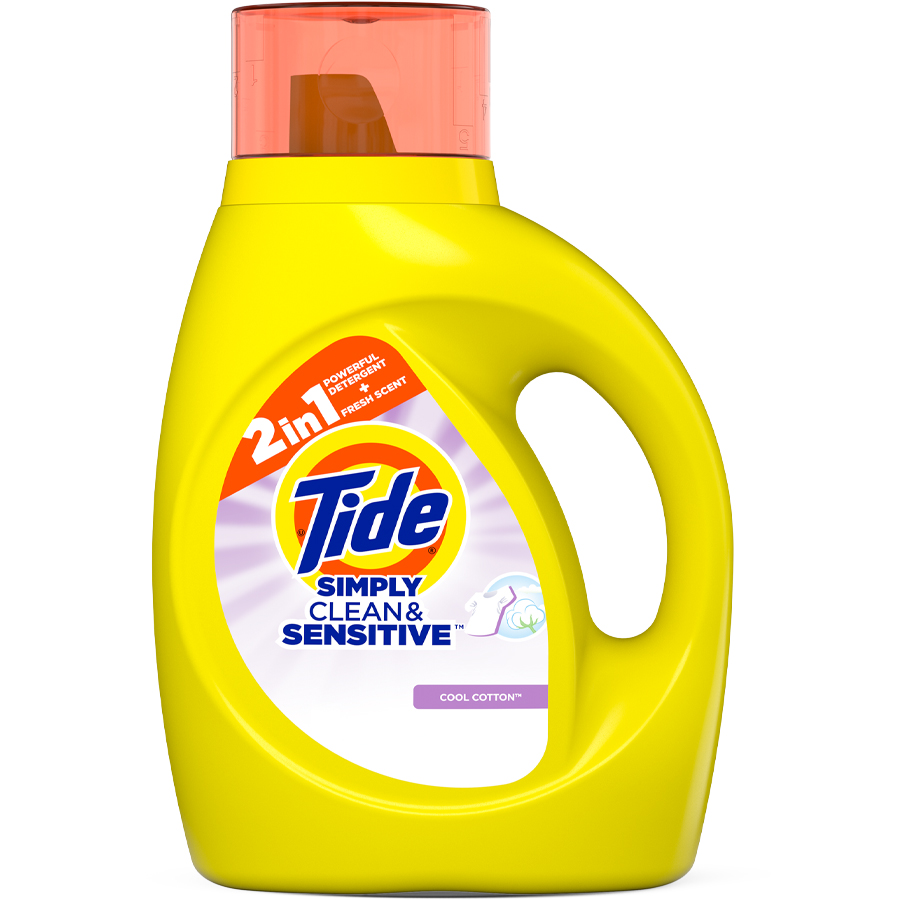 TIDE LIQUID DETERGENT 31 OZ SIMPLY CLEAN & SENSITIVE COOL COTTON