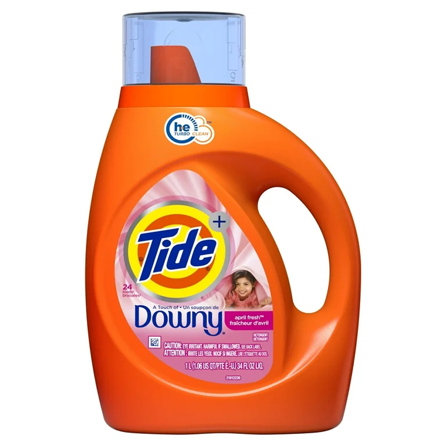 TIDE LIQUID DETERGENT 34 OZ APRIL FRESH WITH DOWNY