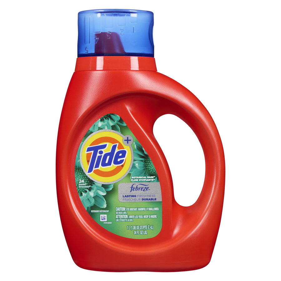 TIDE LIQUID DETERGENT 34 OZ BOTANICAL RAIN WITH FEBREZE