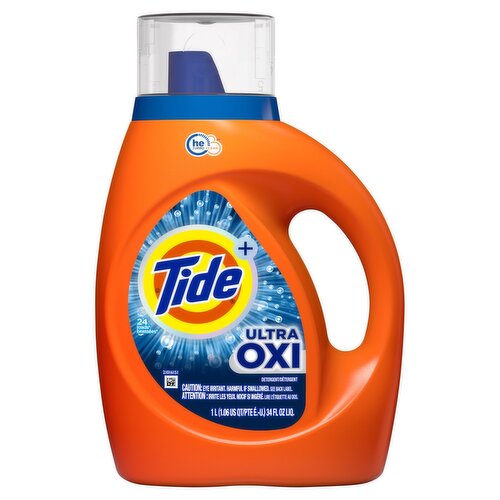 TIDE LIQUID DETERGENT 34 OZ HE ULTRA OXI BRIGHT & WHITE