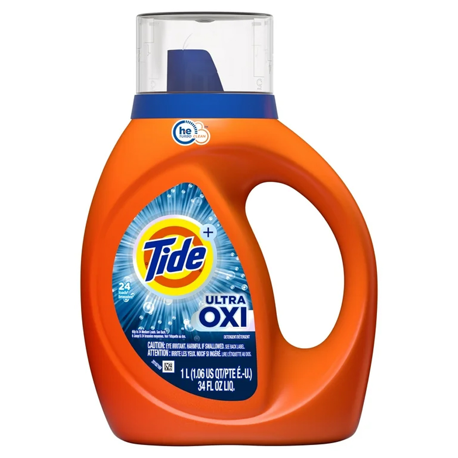 TIDE LIQUID DETERGENT 34 OZ ULTRA OXI BRIGHT & WHITE