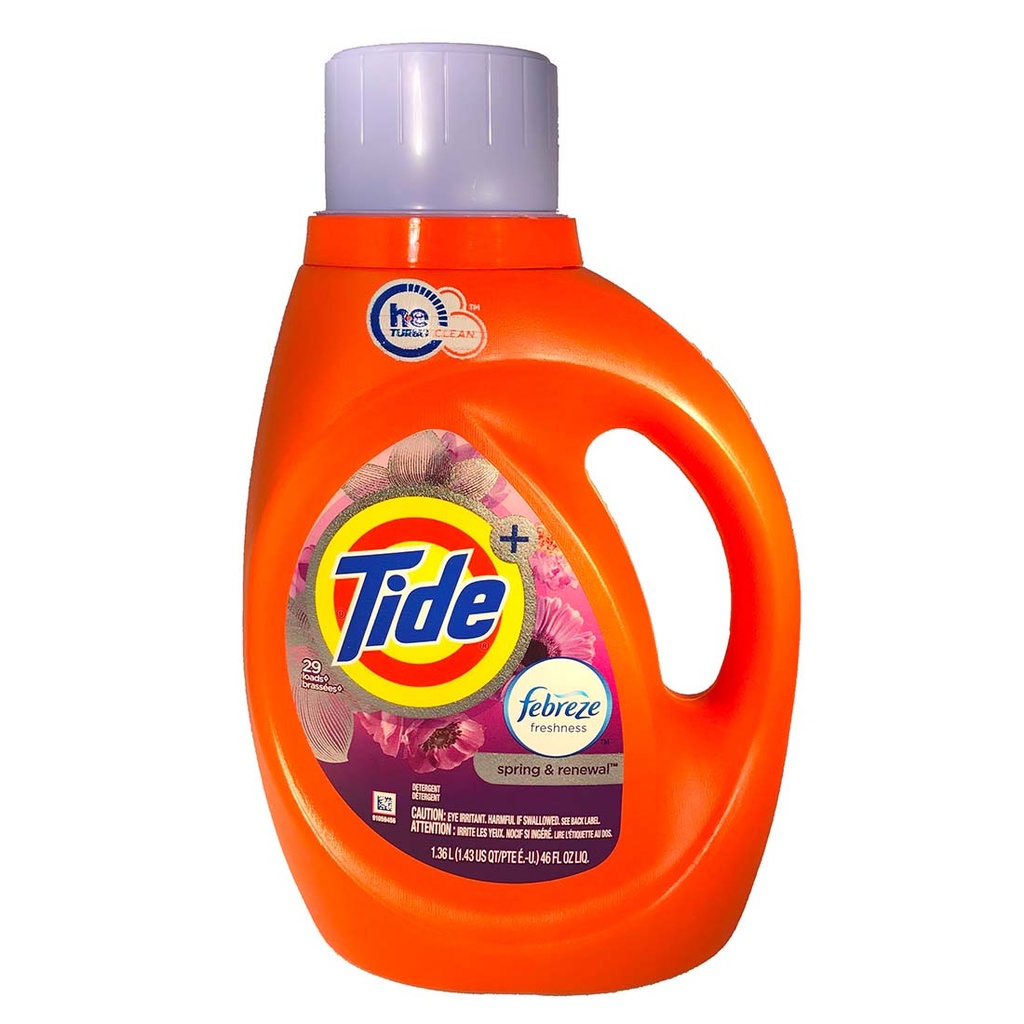 TIDE LIQUID DETERGENT 42 OZ SPRING & RENEWAL WITH FEBREZE