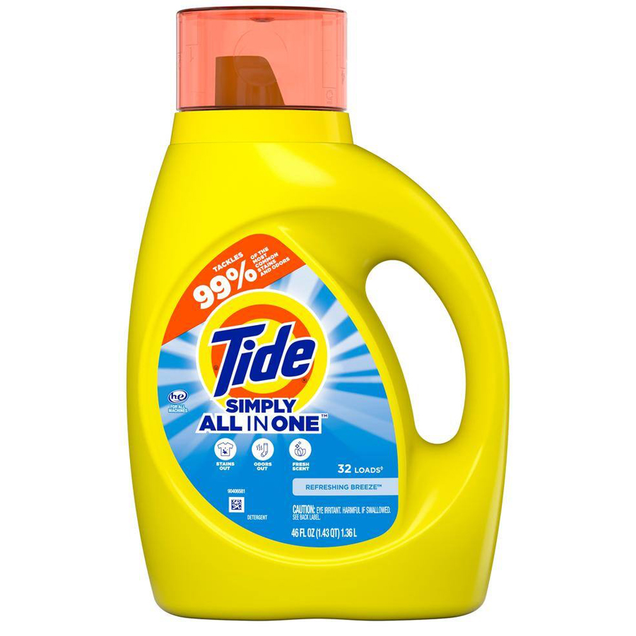 TIDE LIQUID DETERGENT 46 OZ REFRESHING BREEZE