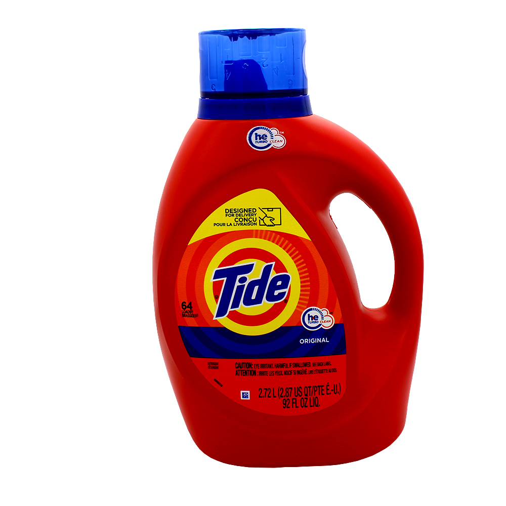 TIDE LIQUID DETERGENT 92 OZ ORIGINAL HE TURBO CLEAN