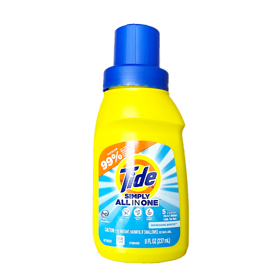 TIDE LIQUID DETERGENT SIMPLY 8 OZ REFRESHING BREEZE