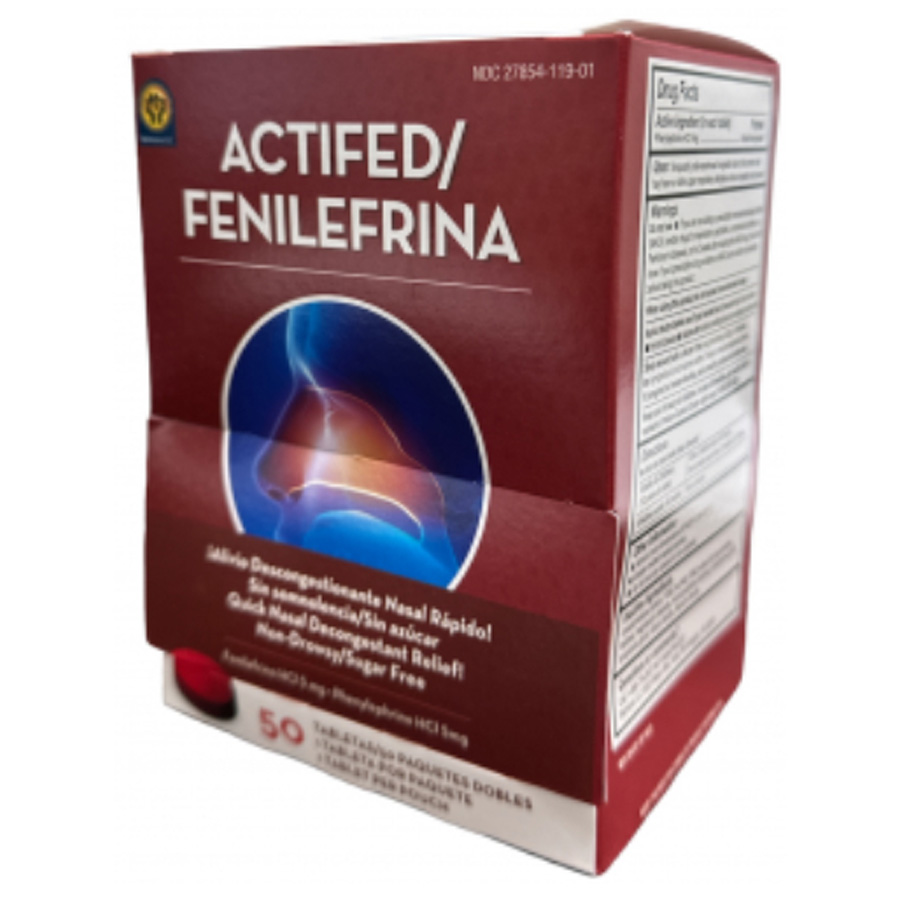 ACTIFED / FENILEFRINA NASAL DISCOMFOR RELIEVE 2 CT TABLET