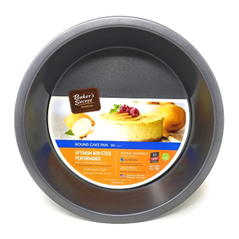 BAKERS SECRET ESSENTIAL LINE ROUND PAN 24 CM DARK GREY