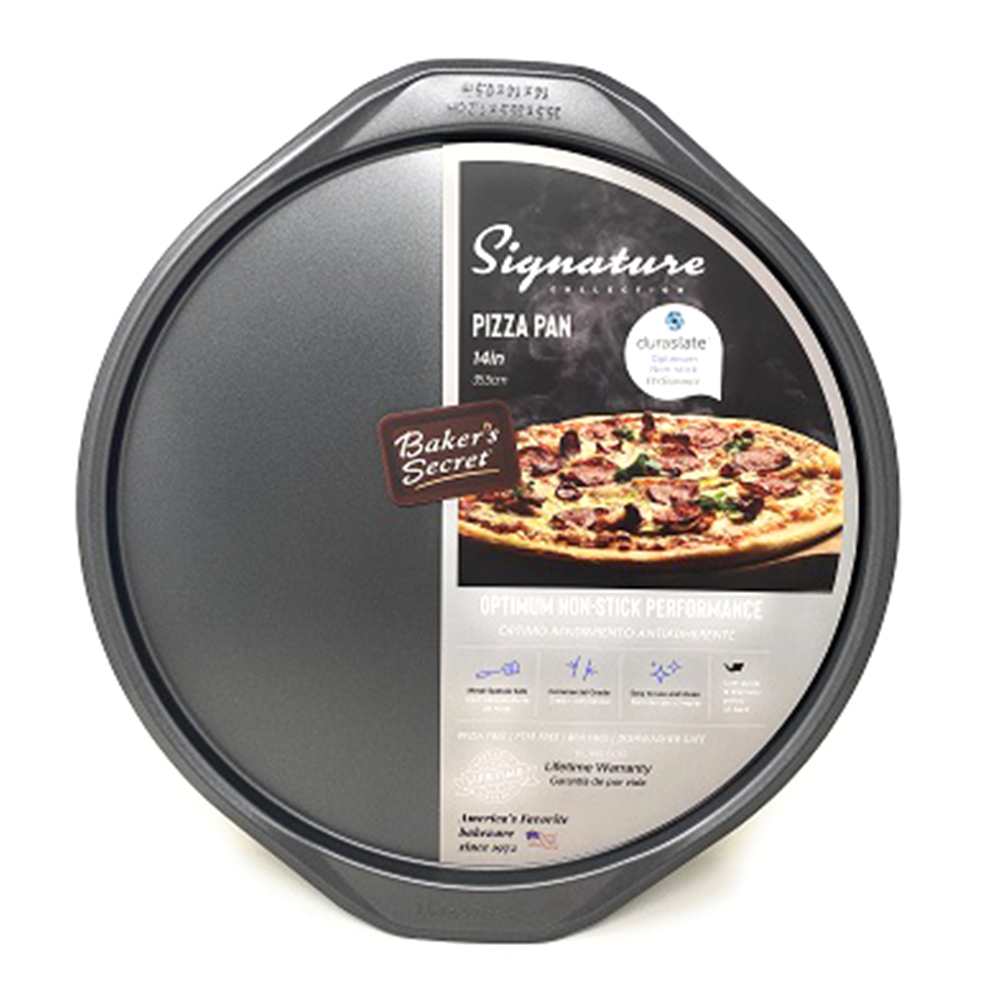 BAKERS SECRET SIGNATURE COLLECTION PIZZA PAN 41.5 X 38.1 X 1.5 DARK GREY