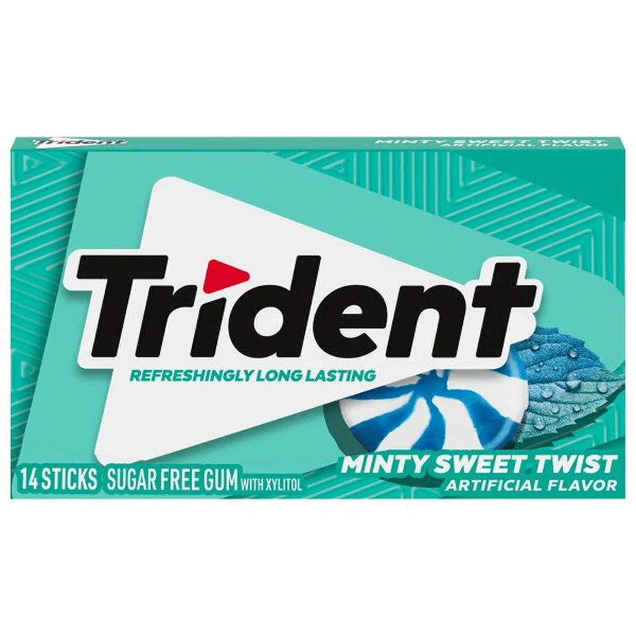 TRIDENT GUM 14 STK MINTY SWEET