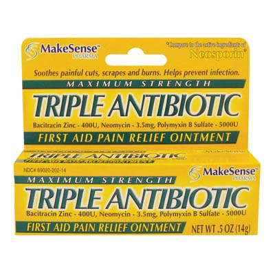 TRIPLE ANTIBIOTIC OINTMENT 0.5 OZ MAX STRENGTH COMPARE TO NEOSPORIN