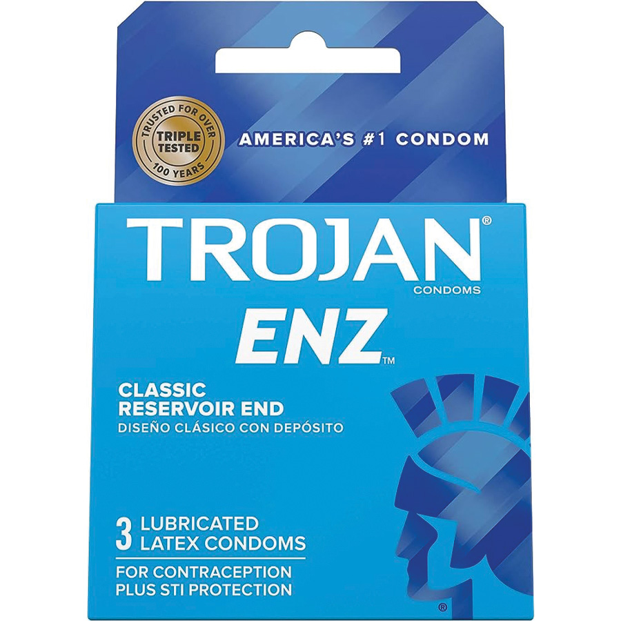TROJAN CONDOM 1 CT BOX MAGNUM+ENZ BLUE