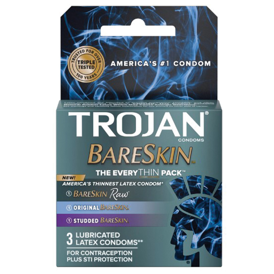 TROJAN CONDOM 3 CT BARE SKIN THE EVERY THIN PACK