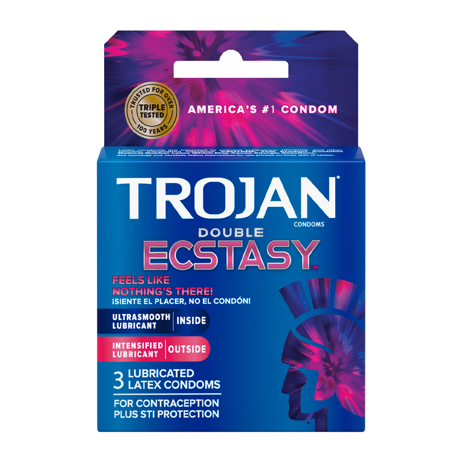 TROJAN CONDOM 3 CT DOUBLE ECSTASY