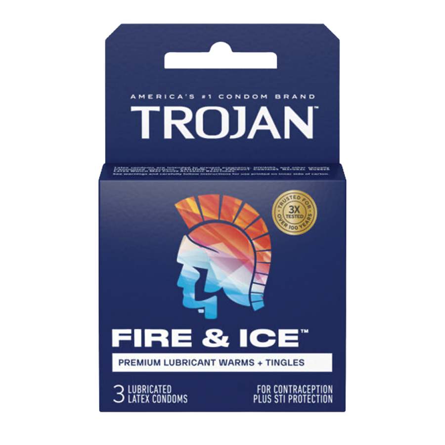 TROJAN CONDOM 3 CT FIRE & ICE
