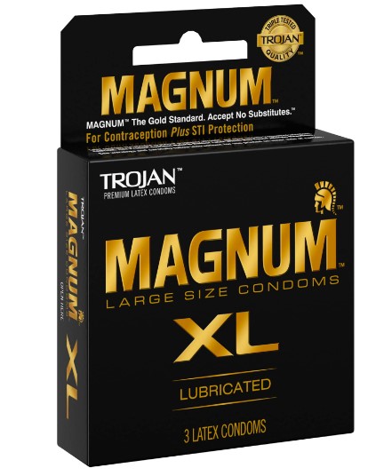 TROJAN CONDOM 3 CT MAGNUM BLACK XL