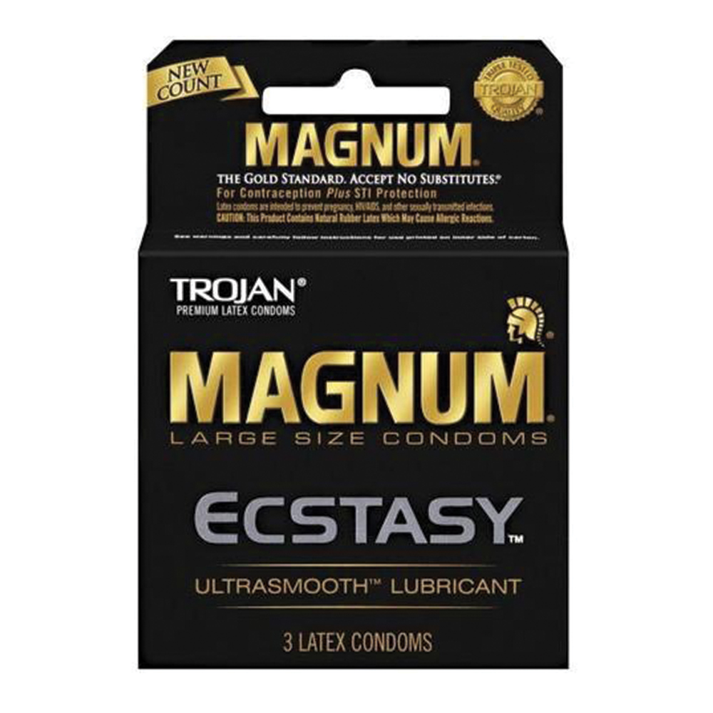 TROJAN CONDOM 3 CT MAGNUM EXTACY