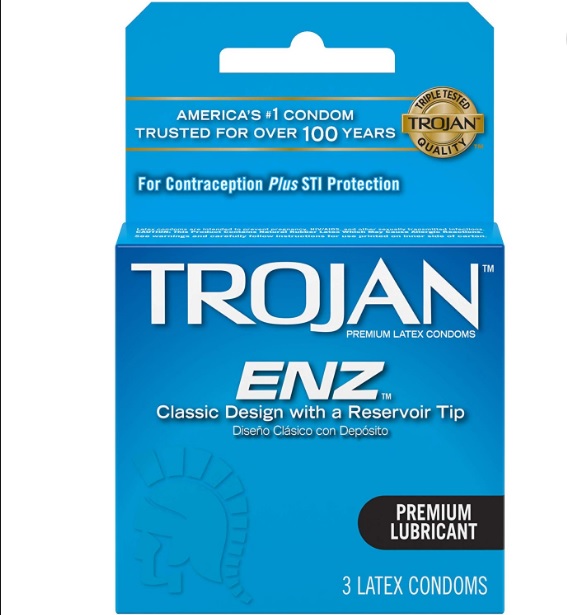 TROJAN CONDOM 3 CT PREMIUM LIGHT BLUE LUBRICATED