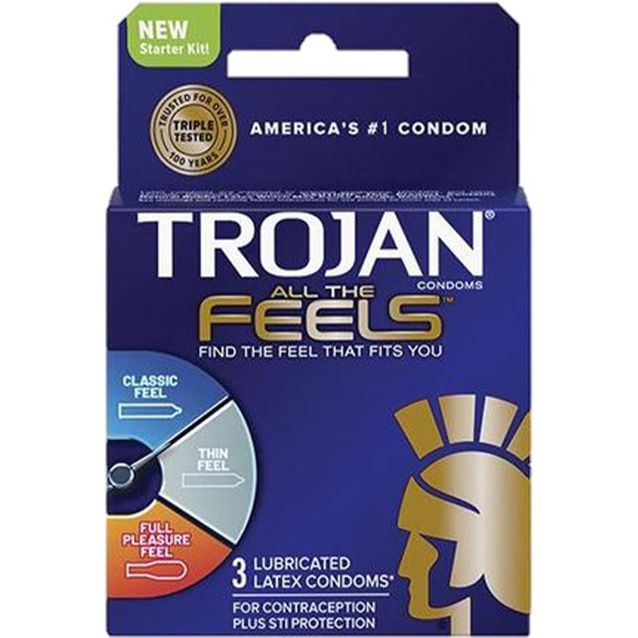 TROJAN CONDOMS 3 CT ALL THE FEELS