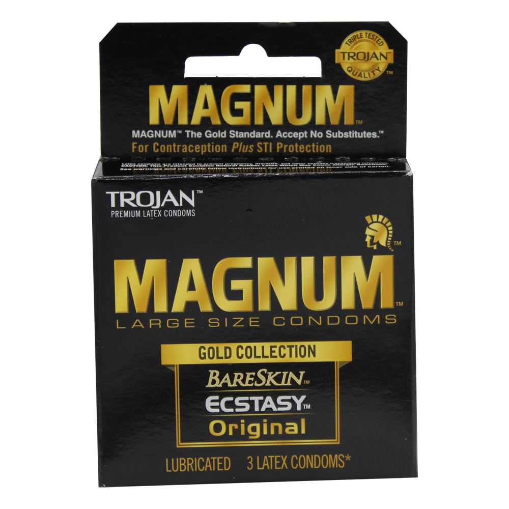 TROJAN CONDOMS 3 CT MAGNUM GOLD COLLECTION