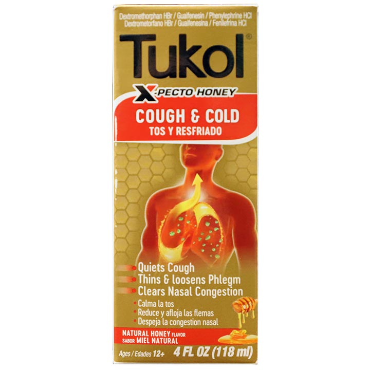 TUKOL COUGH & COLD SYRUP 4 OZ X-PECTO HONEY
