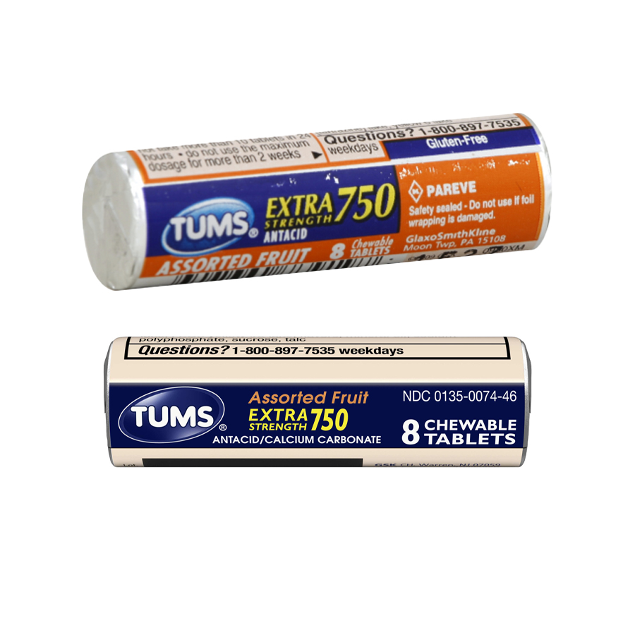 TUMS ANTACID 8 CT 750 EXTRA ASSORTED FRUIT
