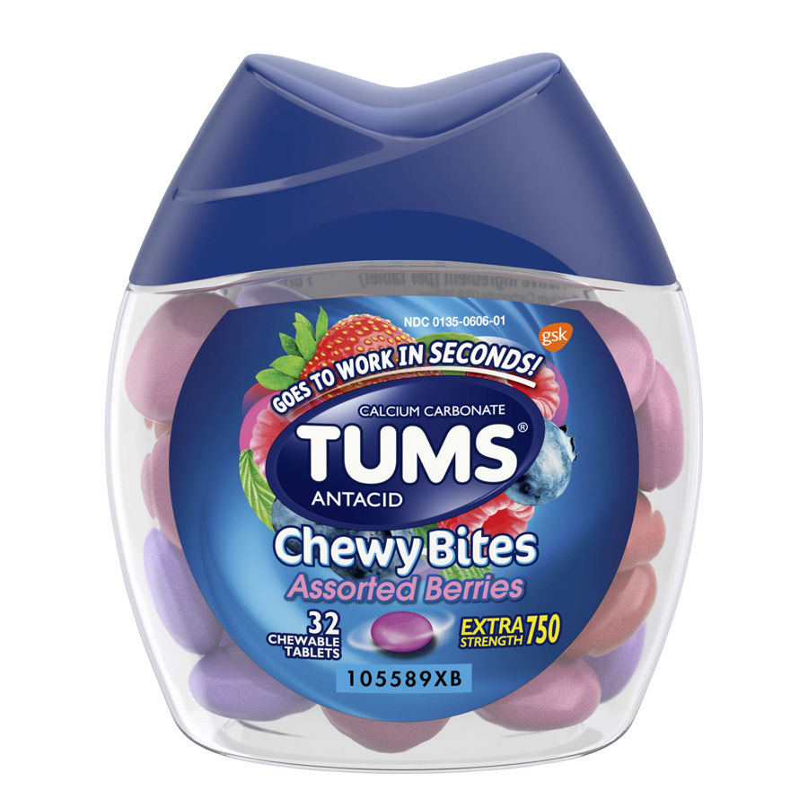 TUMS ANTACID CHEWY BITES 32 CT ASSORTED BERRIES EXTRA STRENGTH