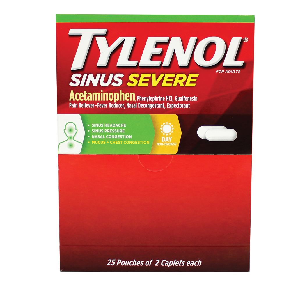 TYLENOL SEVER SINUS 2 CT BOX