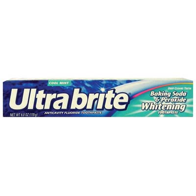 ULTRA BRITE TOOTHPASTE 6 OZ WHITENING BAKING SODA & PEROXIDE COOL MINT