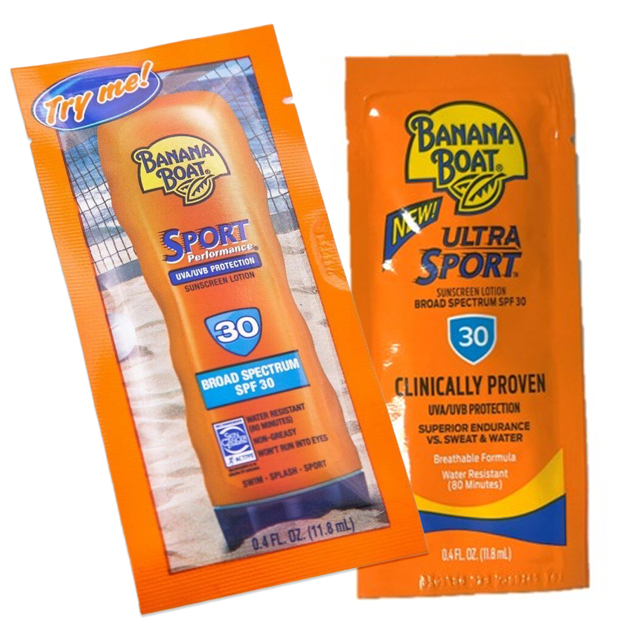 BANANA BOAT SUN SCREEN LOTION SPF 30 PACKETTE 0.40 oz
