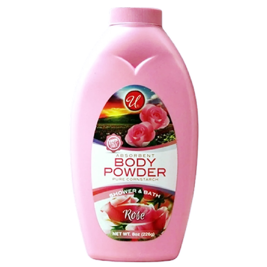 UNIVERSAL CORNSTARCH POWDER 8 OZ ROSE