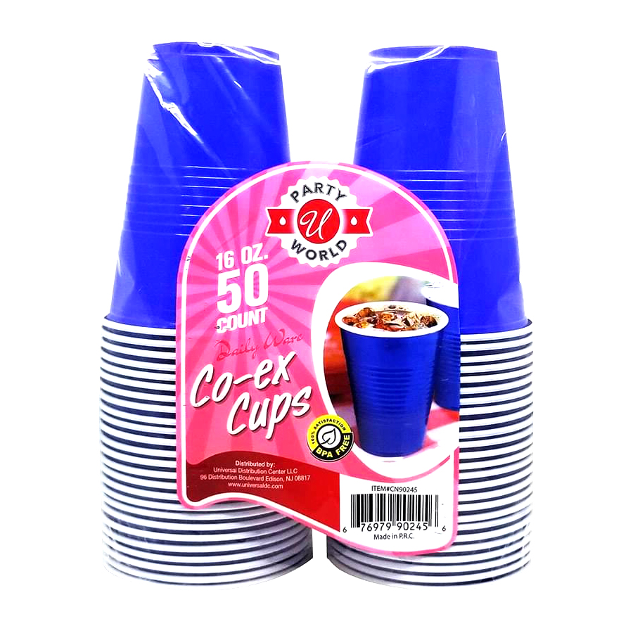 UNIVERSAL CUP 16 OZ 50 CT BLUE