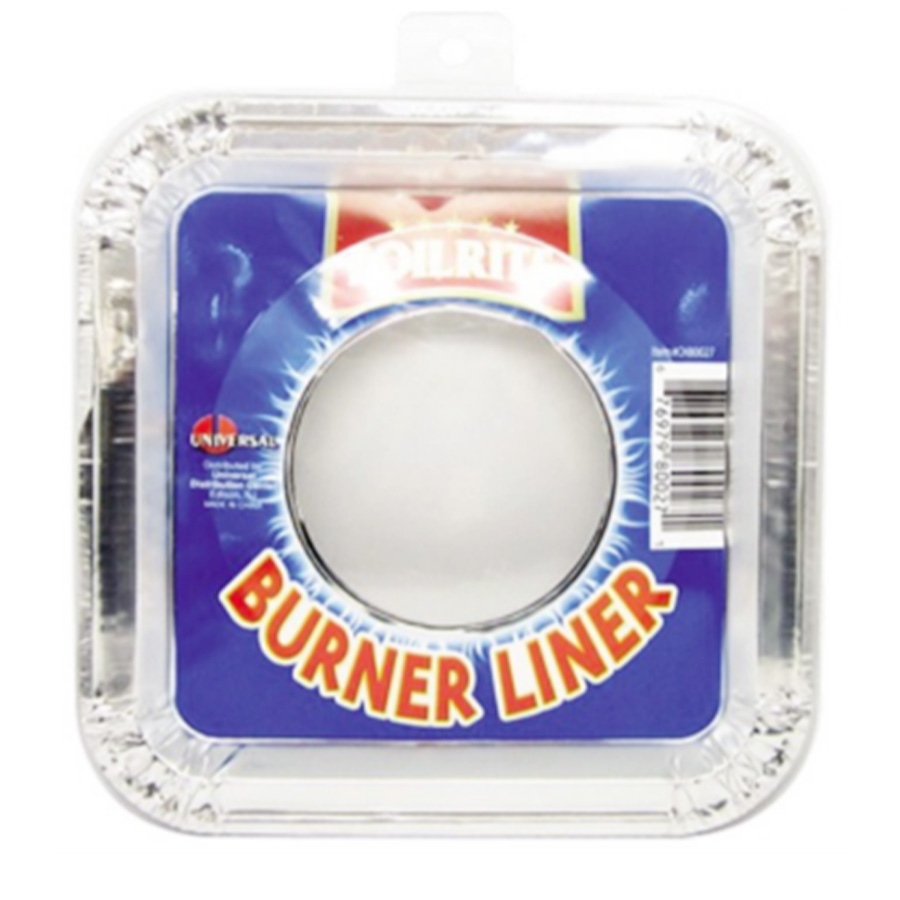 UNIVERSAL FOIL BURNER LINER 8 PK SQUARE