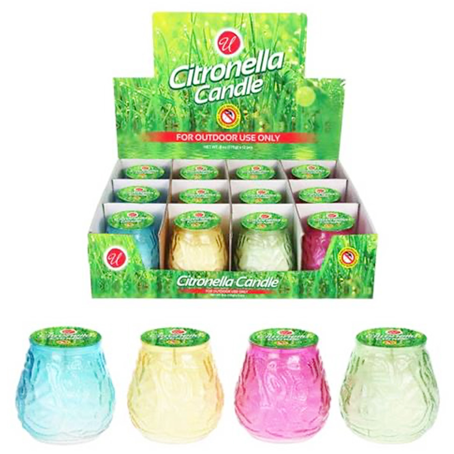 UNIVERSAL GARDEN GLASS CANDLE 6 OZ PDQ